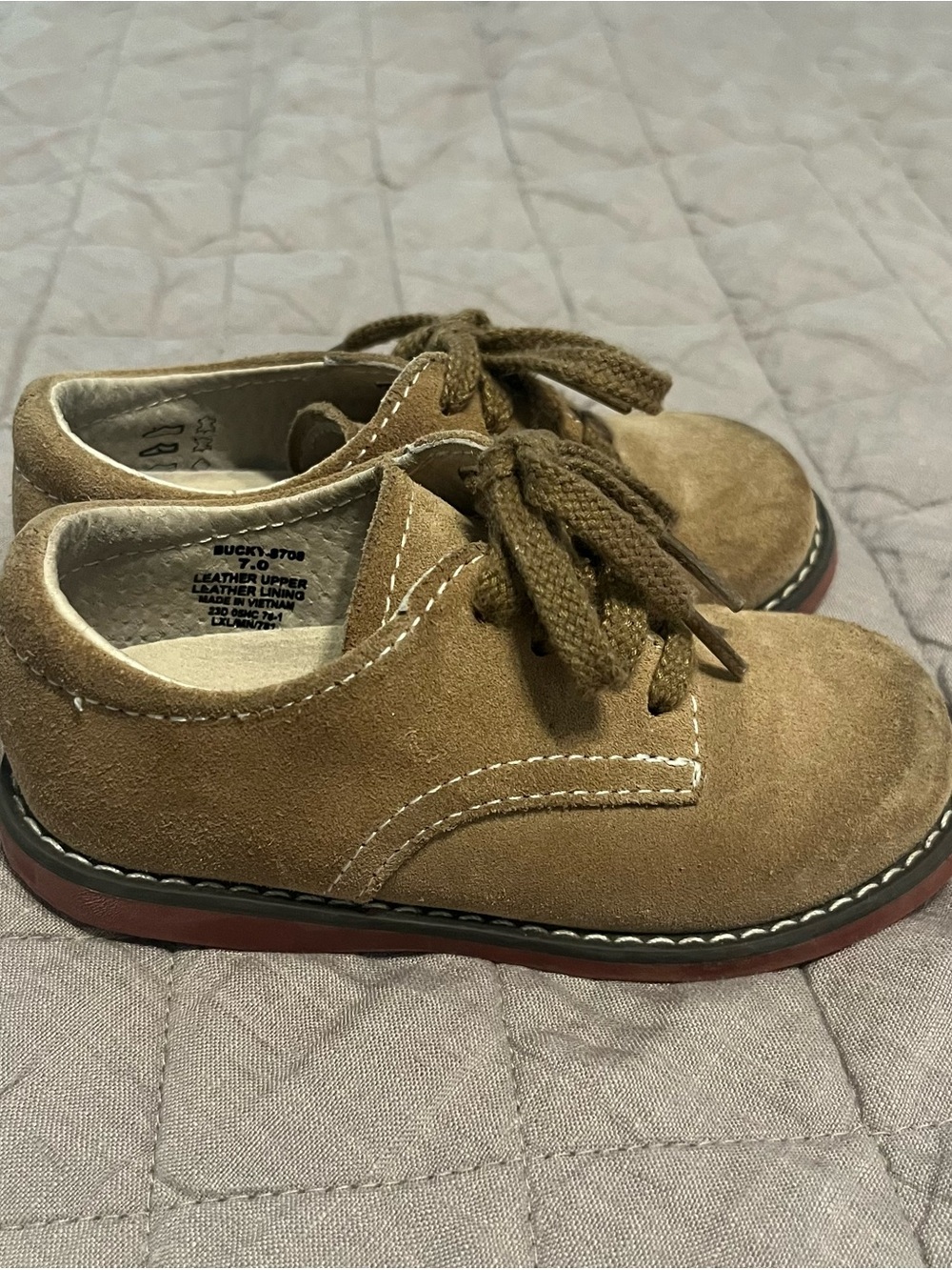 Toddler Footmates Brown Suede Lace-Up Shoes